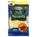 Kraft natural shredded cheese - mozarella Calories