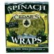 Cedars wraps spinach Calories