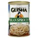 Geisha bean sprouts (in water) Calories
