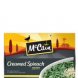 Mccain creamed spinach with feta Calories