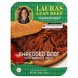shredded beef with barbecue sauce laura 's fully cooked entrees