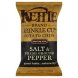 potato chips krinkle cut, salt & fresh ground pepper