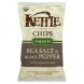Kettle organic sea salt & black pepper organic potato chips Calories