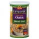 ShopRite certified organic oats irish style, steel cut Calories
