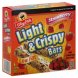 ShopRite cereal bars light & crispy, strawberry Calories