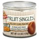ShopRite fruit singles peaches in light syrup, diced Calories