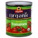 ShopRite certified o organic diced tomatoes Calories
