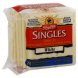 singles pasteurized process cheese food american, white