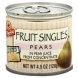 ShopRite fruit singles pears diced Calories