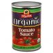 ShopRite certified o organic tomato sauce Calories