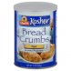 bread crumbs kosher, plain