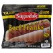 Sugardale franks beef, 2 lb family pack Calories