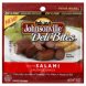 Johnsonville deli bites sausage snack cooked salami Calories