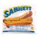 Sabrett natural casing beef frankfurters Calories