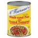 Mrs. Fearnows black-eyed peas and stewed tomatoes Calories