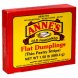 Annes Old Fashioned flat dumplings thin pastry strips Calories