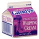 Gandys whipping cream Calories