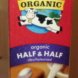 Horizon Organic organic half and half quart milk and cream Calories