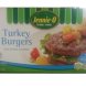 Jennie-O Turkey Store turkey burger plain Calories
