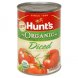 Hunts organic tomatoes diced Calories