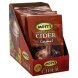 Motts orchard style cider hot spiced, caramel Calories