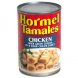 Hormel chicken tamales with green chilies in a sour cream sauce Calories