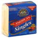 pasteurized process cheese food singles, american