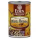 Eden Foods rice and kidney beans, organic canned beans/organic rice & beans Calories