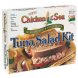 tuna salad kit, salad dressing & pickle relish family size