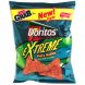 extreme tortilla chips extra thick & crunchy, fiery ranch, big grab