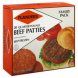 Flanders beef patties quarter pound, family pack Calories