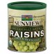 raisins green seedless, jumbo size