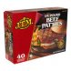 J.T.M. beef patties, 1/4 pound Calories