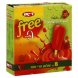 Kleins Real Kosher ice bars sorbet, strawberry flavored Calories