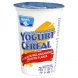 lowfat drink yogurt with cereal, frosted flakes
