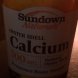 Sundown Naturals calcium oyster shell 500mg Calories