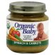 Organic Baby spinach & carrots Calories