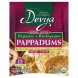 Devya pappadums organic, medium, spiced Calories