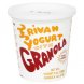 yogurt with granola, raisin almond