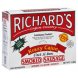Richards sausage smoked, krazy cajun Calories