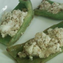 Grilled Bell Peppers with Goat Cheese
