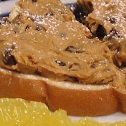 Cinnamon-Raisin Peanut Butter  Sandwich