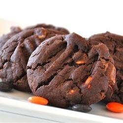 Perfect Double Chocolate Peanut Candy Cookies