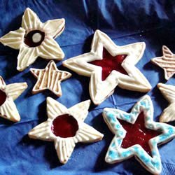 Raspberry Star Cookies