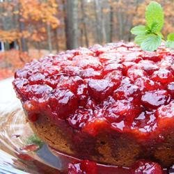 Cranberry Upside-Down Sour Cream Cake