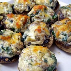 Mushrooms Stuffed With Spinach and Cheese