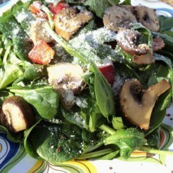 Warm Mushroom & Wilted Spinach Salad