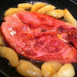Ham Steak with Pear Topping