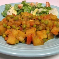 Nepalese Potato, Tomato  and Pea Curry