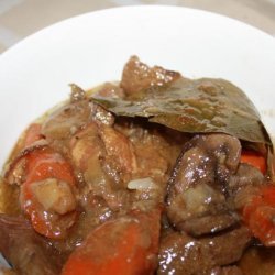 Crock Pot Venison Stew With Bacon and Mushrooms
